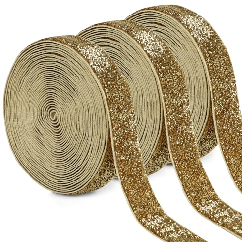 Uiopa 3 Rollen Glitzerband Samtband Goldgelb Geschenkband Breit 15mm x 4,5m Schleifenband Samt Dekoband Ribbon Stoffbänder für Geschenkverpackungen, Kränze, Blumensträuße, DIY-Projekte Uiopa 3 Rollen Glitzerband Samtband Goldgelb Geschenkband Breit 15mm x 4,5m Schleifenband Samt Dekoband Ribbon Stoffbänder für Geschenkverpackungen, Kränze, Blumensträuße, DIY-Projekte von Uiopa