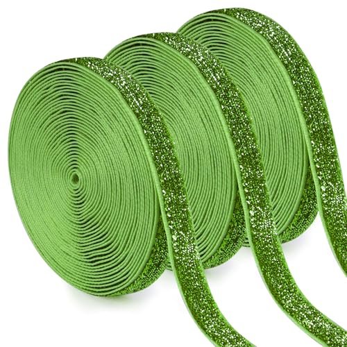 Uiopa 3 Rollen Glitzerband Samtband Grün Geschenkband Breit 10mm x 4,5m Schleifenband Samt Dekoband Ribbon Stoffbänder für Geschenkverpackungen, Kränze, Blumensträuße, DIY-Projekte Uiopa 3 Rollen Glitzerband Samtband Grün Geschenkband Breit 10mm x 4,5m Schleifenband Samt Dekoband Ribbon Stoffbänder für Geschenkverpackungen, Kränze, Blumensträuße, DIY-Projekte von Uiopa