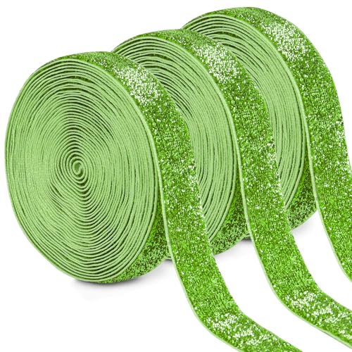 Uiopa 3 Rollen Glitzerband Samtband Grün Geschenkband Breit 15mm x 4,5m Schleifenband Samt Dekoband Ribbon Stoffbänder für Geschenkverpackungen, Kränze, Blumensträuße, DIY-Projekte Uiopa 3 Rollen Glitzerband Samtband Grün Geschenkband Breit 15mm x 4,5m Schleifenband Samt Dekoband Ribbon Stoffbänder für Geschenkverpackungen, Kränze, Blumensträuße, DIY-Projekte von Uiopa