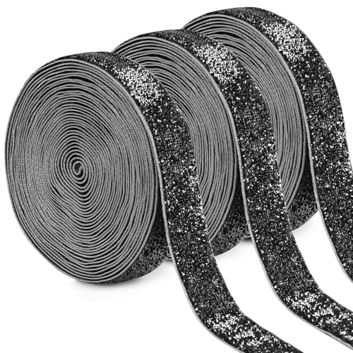 Uiopa 3 Rollen Glitzerband Samtband Schwarz Geschenkband Breit 20mm x 4,5m Schleifenband Samt Dekoband Ribbon Stoffbänder für Geschenkverpackungen, Kränze, Blumensträuße, DIY-Projekte Uiopa 3 Rollen Glitzerband Samtband Schwarz Geschenkband Breit 20mm x 4,5m Schleifenband Samt Dekoband Ribbon Stoffbänder für Geschenkverpackungen, Kränze, Blumensträuße, DIY-Projekte von Uiopa