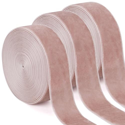 Uiopa 3 Rollen Samtband Champagner-Rosa Geschenkband Breit 25mm x 4,5m Schleifenband Samt Dekoband Ribbon Stoffbänder für Geschenkverpackungen, Kränze, Blumensträuße, DIY-Projekte Uiopa 3 Rollen Samtband Champagner-Rosa Geschenkband Breit 25mm x 4,5m Schleifenband Samt Dekoband Ribbon Stoffbänder für Geschenkverpackungen, Kränze, Blumensträuße, DIY-Projekte von Uiopa
