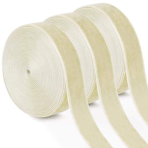 Uiopa 3 Rollen Samtband Creme Weiß Geschenkband Breit 20mm x 4,5m Schleifenband Samt Dekoband Ribbon Stoffbänder für Geschenkverpackungen, Kränze, Blumensträuße, DIY-Projekte Uiopa 3 Rollen Samtband Creme Weiß Geschenkband Breit 20mm x 4,5m Schleifenband Samt Dekoband Ribbon Stoffbänder für Geschenkverpackungen, Kränze, Blumensträuße, DIY-Projekte von Uiopa