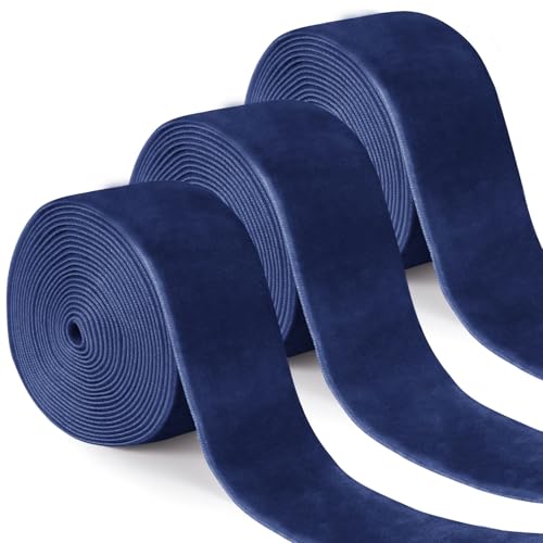 Uiopa 3 Rollen Samtband Denim-Blau Geschenkband Breit 38mm x 2,7m Schleifenband Samt Dekoband Ribbon Stoffbänder für Geschenkverpackungen, Kränze, Blumensträuße, DIY-Projekte Uiopa 3 Rollen Samtband Denim-Blau Geschenkband Breit 38mm x 2,7m Schleifenband Samt Dekoband Ribbon Stoffbänder für Geschenkverpackungen, Kränze, Blumensträuße, DIY-Projekte von Uiopa