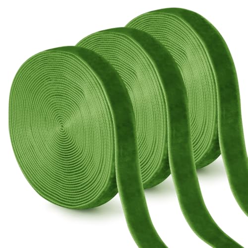 Uiopa 3 Rollen Samtband Grün Geschenkband Breit 10mm x 4,5m Schleifenband Samt Dekoband Ribbon Stoffbänder für Geschenkverpackungen, Kränze, Blumensträuße, DIY-Projekte Uiopa 3 Rollen Samtband Grün Geschenkband Breit 10mm x 4,5m Schleifenband Samt Dekoband Ribbon Stoffbänder für Geschenkverpackungen, Kränze, Blumensträuße, DIY-Projekte von Uiopa
