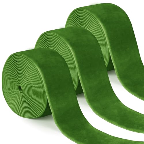 Uiopa 3 Rollen Samtband Grün Geschenkband Breit 38mm x 2,7m Schleifenband Samt Dekoband Ribbon Stoffbänder für Geschenkverpackungen, Kränze, Blumensträuße, DIY-Projekte Uiopa 3 Rollen Samtband Grün Geschenkband Breit 38mm x 2,7m Schleifenband Samt Dekoband Ribbon Stoffbänder für Geschenkverpackungen, Kränze, Blumensträuße, DIY-Projekte von Uiopa