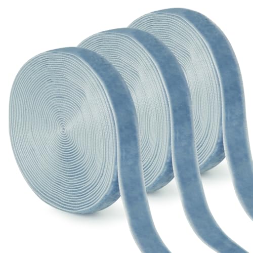 Uiopa 3 Rollen Samtband Hellblau Geschenkband Breit 10mm x 4,5m Schleifenband Samt Dekoband Ribbon Stoffbänder für Geschenkverpackungen, Kränze, Blumensträuße, DIY-Projekte Uiopa 3 Rollen Samtband Hellblau Geschenkband Breit 10mm x 4,5m Schleifenband Samt Dekoband Ribbon Stoffbänder für Geschenkverpackungen, Kränze, Blumensträuße, DIY-Projekte von Uiopa