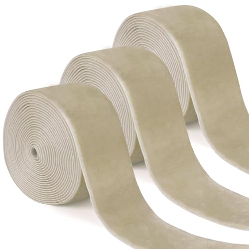 Uiopa 3 Rollen Samtband Helles Khaki Geschenkband Breit 38mm x 2,7m Schleifenband Samt Dekoband Ribbon Stoffbänder für Geschenkverpackungen, Kränze, Blumensträuße, DIY-Projekte Uiopa 3 Rollen Samtband Helles Khaki Geschenkband Breit 38mm x 2,7m Schleifenband Samt Dekoband Ribbon Stoffbänder für Geschenkverpackungen, Kränze, Blumensträuße, DIY-Projekte von Uiopa