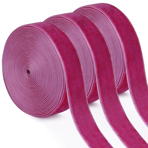 Uiopa 3 Rollen Samtband Rosenrot Geschenkband Breit 20mm x 4,5m Schleifenband Samt Dekoband Ribbon Stoffbänder für Geschenkverpackungen, Kränze, Blumensträuße, DIY-Projekte Uiopa 3 Rollen Samtband Rosenrot Geschenkband Breit 20mm x 4,5m Schleifenband Samt Dekoband Ribbon Stoffbänder für Geschenkverpackungen, Kränze, Blumensträuße, DIY-Projekte von Uiopa