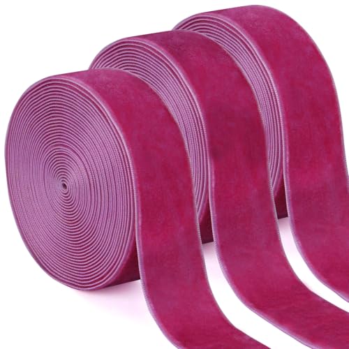 Uiopa 3 Rollen Samtband Rosenrot Geschenkband Breit 25mm x 4,5m Schleifenband Samt Dekoband Ribbon Stoffbänder für Geschenkverpackungen, Kränze, Blumensträuße, DIY-Projekte Uiopa 3 Rollen Samtband Rosenrot Geschenkband Breit 25mm x 4,5m Schleifenband Samt Dekoband Ribbon Stoffbänder für Geschenkverpackungen, Kränze, Blumensträuße, DIY-Projekte von Uiopa