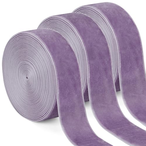 Uiopa 3 Rollen Samtband Taro Violett Geschenkband Breit 25mm x 4,5m Schleifenband Samt Dekoband Ribbon Stoffbänder für Geschenkverpackungen, Kränze, Blumensträuße, DIY-Projekte Uiopa 3 Rollen Samtband Taro Violett Geschenkband Breit 25mm x 4,5m Schleifenband Samt Dekoband Ribbon Stoffbänder für Geschenkverpackungen, Kränze, Blumensträuße, DIY-Projekte von Uiopa