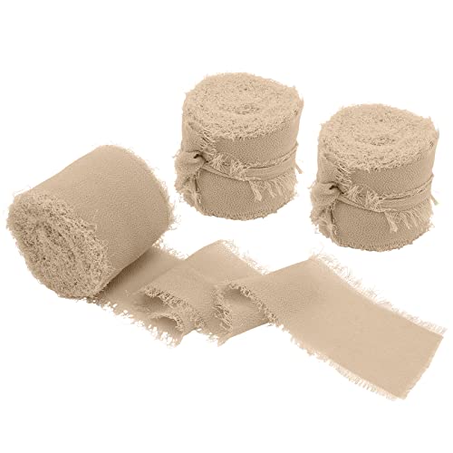Uiopa 3 Rollen Schleifenband Breit 38mm Chiffonband Khaki Geschenkband Hochzeit Dekoband Fransenband für Geschenkverpackung Brautsträuße Tisch-Deko DIY Handwerk Uiopa 3 Rollen Schleifenband Breit 38mm Chiffonband Khaki Geschenkband Hochzeit Dekoband Fransenband für Geschenkverpackung Brautsträuße Tisch-Deko DIY Handwerk von Uiopa
