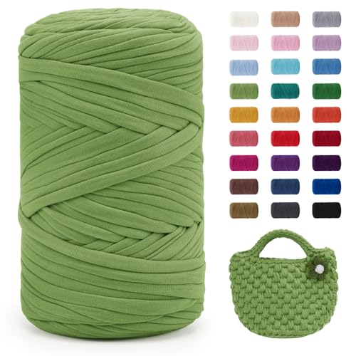 Uiopa 400g/120m T-Shirt Garn, T-Shirt Bändchengarn Zum Häkeln, Häkelgarn Dickes Garn für Häkeltaschen/Körbe/Teppiche, Heimdekoration, DIY-Kunsthandwerk Uiopa 400g/120m T-Shirt Garn, T-Shirt Bändchengarn Zum Häkeln, Häkelgarn Dickes Garn für Häkeltaschen/Körbe/Teppiche, Heimdekoration, DIY-Kunsthandwerk von Uiopa