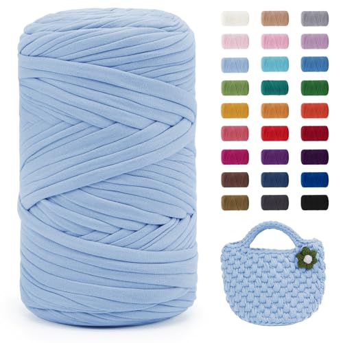 Uiopa 400g/120m T-Shirt Garn, T-Shirt Bändchengarn Zum Häkeln, Häkelgarn Dickes Garn für Häkeltaschen/Körbe/Teppiche, Heimdekoration, DIY-Kunsthandwerk Uiopa 400g/120m T-Shirt Garn, T-Shirt Bändchengarn Zum Häkeln, Häkelgarn Dickes Garn für Häkeltaschen/Körbe/Teppiche, Heimdekoration, DIY-Kunsthandwerk von Uiopa
