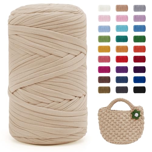 Uiopa 400g/120m T-Shirt Garn, T-Shirt Bändchengarn Zum Häkeln, Häkelgarn Dickes Garn für Häkeltaschen/Körbe/Teppiche, Heimdekoration, DIY-Kunsthandwerk Uiopa 400g/120m T-Shirt Garn, T-Shirt Bändchengarn Zum Häkeln, Häkelgarn Dickes Garn für Häkeltaschen/Körbe/Teppiche, Heimdekoration, DIY-Kunsthandwerk von Uiopa