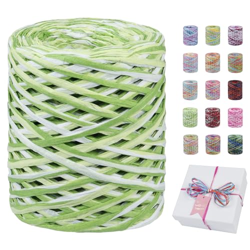Uiopa Bastband, 150m Geschenkband Bunt Papiergarn, Bast Band Natur Dekoband für Geschenkverpackungen, Kränze, Blumensträuße, DIY Kunsthandwerk Uiopa Bastband, 150m Geschenkband Bunt Papiergarn, Bast Band Natur Dekoband für Geschenkverpackungen, Kränze, Blumensträuße, DIY Kunsthandwerk von Uiopa