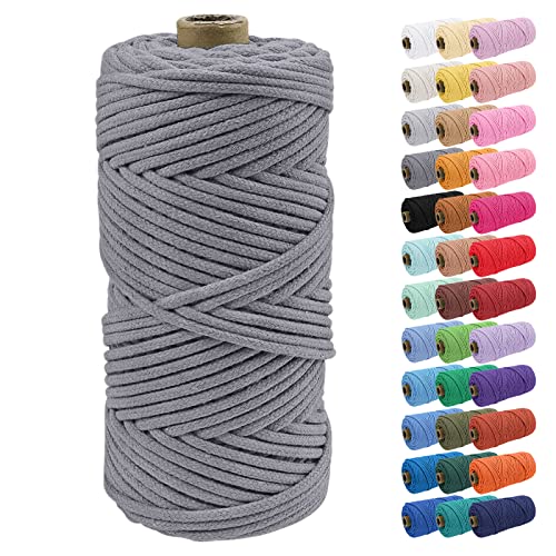 Uiopa Baumwollkordel, Makramee Garn 4mm 100m Natur Baumwollseil, Baumwollgarn Geflochtene Macrame Cord Ideal für Häkeltaschen, Pflanzenhängern, Traumfänger, Wandbehang, DIY Handwerk Uiopa Baumwollkordel, Makramee Garn 4mm 100m Natur Baumwollseil, Baumwollgarn Geflochtene Macrame Cord Ideal für Häkeltaschen, Pflanzenhängern, Traumfänger, Wandbehang, DIY Handwerk von Uiopa