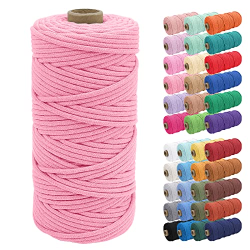 Uiopa Baumwollkordel 3mm x 100m, Makramee Garn Geflochten Baumwollgarn mit Kern, Baumwollseil Natürlicher Rope Garn für Taschen, Wandbehänge, Pflanzenaufhänger, DIY Handwerk Uiopa Baumwollkordel 3mm x 100m, Makramee Garn Geflochten Baumwollgarn mit Kern, Baumwollseil Natürlicher Rope Garn für Taschen, Wandbehänge, Pflanzenaufhänger, DIY Handwerk von Uiopa