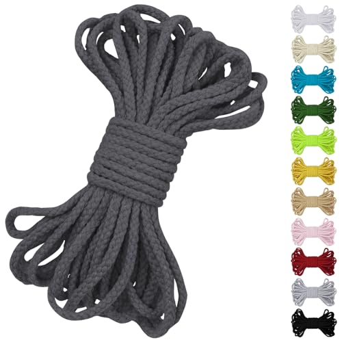 Uiopa Baumwollkordel 7mm x 10m, Kordelband Natürliche Makramee Garn 7mm Geflochten, Dicke Kordel Baumwollseil für Kordelzug, Pflanzenaufhänger, Wandbehang, Traumfänger, Garten, DIY-Projekte Uiopa Baumwollkordel 7mm x 10m, Kordelband Natürliche Makramee Garn 7mm Geflochten, Dicke Kordel Baumwollseil für Kordelzug, Pflanzenaufhänger, Wandbehang, Traumfänger, Garten, DIY-Projekte von Uiopa