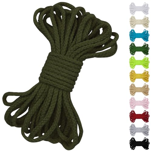 Uiopa Baumwollkordel 7mm x 10m, Kordelband Natürliche Makramee Garn 7mm Geflochten, Dicke Kordel Baumwollseil für Kordelzug, Pflanzenaufhänger, Wandbehang, Traumfänger, Garten, DIY-Projekte Uiopa Baumwollkordel 7mm x 10m, Kordelband Natürliche Makramee Garn 7mm Geflochten, Dicke Kordel Baumwollseil für Kordelzug, Pflanzenaufhänger, Wandbehang, Traumfänger, Garten, DIY-Projekte von Uiopa