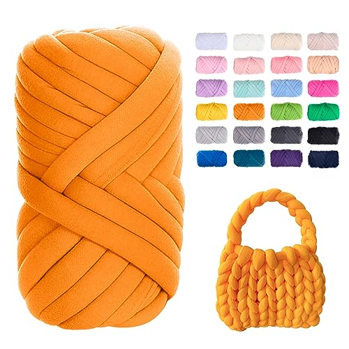 Uiopa Bulky Armstricken Wolle, 250g Dicke Wolle Sperrige Handstrickgarn, Grob Gestrickte Schlauchgarn Häkelwolle Chunky Yarn für Taschen, Decken, Körbe, Haustiernester, DIY-Kunsthandwerk von Uiopa