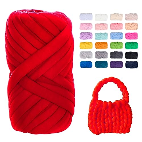 Uiopa Bulky Armstricken Wolle, 500g Dicke Wolle Sperrige Handstrickgarn, Grob Gestrickte Schlauchgarn Häkelwolle Chunky Yarn für Taschen, Decken, Körbe, Haustiernester, DIY-Kunsthandwerk Uiopa Bulky Armstricken Wolle, 500g Dicke Wolle Sperrige Handstrickgarn, Grob Gestrickte Schlauchgarn Häkelwolle Chunky Yarn für Taschen, Decken, Körbe, Haustiernester, DIY-Kunsthandwerk von Uiopa