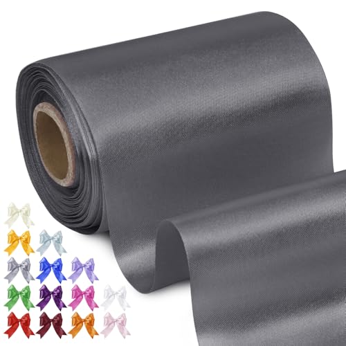 Uiopa Geschenkband Breit 10cm x 20m Satinband Dunkelgrau Schleifenband Polyester Stoffband Deko Satin Band für Geschenkverpackungen, Hochzeiten, Stuhlschärpen, DIY-Handwerk Uiopa Geschenkband Breit 10cm x 20m Satinband Dunkelgrau Schleifenband Polyester Stoffband Deko Satin Band für Geschenkverpackungen, Hochzeiten, Stuhlschärpen, DIY-Handwerk von Uiopa