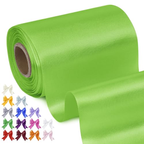 Uiopa Geschenkband Breit 10cm x 20m Satinband Fluoreszierendes Grün Schleifenband Polyester Stoffband Deko Satin Band für Geschenkverpackungen, Hochzeiten, Stuhlschärpen, DIY-Handwerk Uiopa Geschenkband Breit 10cm x 20m Satinband Fluoreszierendes Grün Schleifenband Polyester Stoffband Deko Satin Band für Geschenkverpackungen, Hochzeiten, Stuhlschärpen, DIY-Handwerk von Uiopa