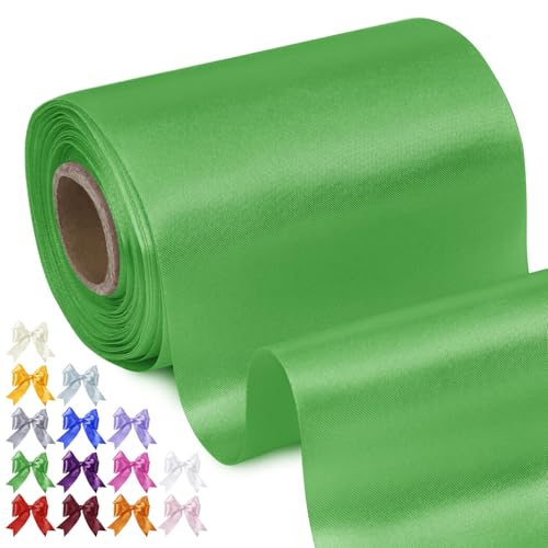 Uiopa Geschenkband Breit 10cm x 20m Satinband Grün Schleifenband Polyester Stoffband Deko Satin Band für Geschenkverpackungen, Hochzeiten, Stuhlschärpen, DIY-Handwerk Uiopa Geschenkband Breit 10cm x 20m Satinband Grün Schleifenband Polyester Stoffband Deko Satin Band für Geschenkverpackungen, Hochzeiten, Stuhlschärpen, DIY-Handwerk von Uiopa