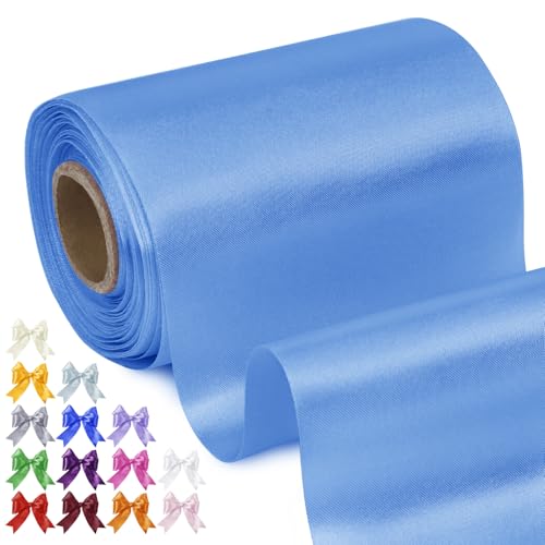 Uiopa Geschenkband Breit 10cm x 20m Satinband Helles Königsblau Schleifenband Polyester Stoffband Deko Satin Band für Geschenkverpackungen, Hochzeiten, Stuhlschärpen, DIY-Handwerk Uiopa Geschenkband Breit 10cm x 20m Satinband Helles Königsblau Schleifenband Polyester Stoffband Deko Satin Band für Geschenkverpackungen, Hochzeiten, Stuhlschärpen, DIY-Handwerk von Uiopa