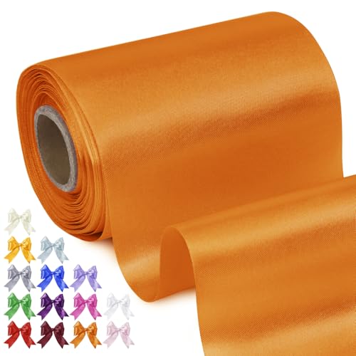 Uiopa Geschenkband Breit 10cm x 20m Satinband Orange Schleifenband Polyester Stoffband Deko Satin Band für Geschenkverpackungen, Hochzeiten, Stuhlschärpen, DIY-Handwerk Uiopa Geschenkband Breit 10cm x 20m Satinband Orange Schleifenband Polyester Stoffband Deko Satin Band für Geschenkverpackungen, Hochzeiten, Stuhlschärpen, DIY-Handwerk von Uiopa