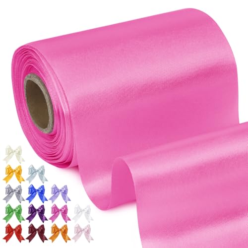 Uiopa Geschenkband Breit 10cm x 20m Satinband Pfirsichrot Schleifenband Polyester Stoffband Deko Satin Band für Geschenkverpackungen, Hochzeiten, Stuhlschärpen, DIY-Handwerk Uiopa Geschenkband Breit 10cm x 20m Satinband Pfirsichrot Schleifenband Polyester Stoffband Deko Satin Band für Geschenkverpackungen, Hochzeiten, Stuhlschärpen, DIY-Handwerk von Uiopa