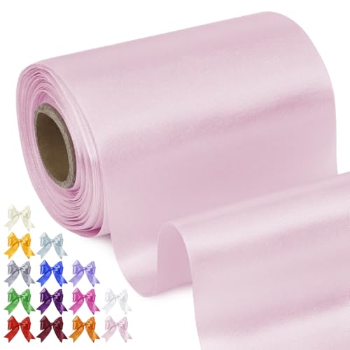 Uiopa Geschenkband Breit 10cm x 20m Satinband Rosa Schleifenband Polyester Stoffband Deko Satin Band für Geschenkverpackungen, Hochzeiten, Stuhlschärpen, DIY-Handwerk Uiopa Geschenkband Breit 10cm x 20m Satinband Rosa Schleifenband Polyester Stoffband Deko Satin Band für Geschenkverpackungen, Hochzeiten, Stuhlschärpen, DIY-Handwerk von Uiopa