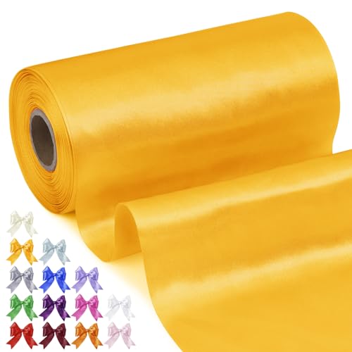 Uiopa Geschenkband Breit 15cm x 20m Satinband Grün Schleifenband Polyester Stoffband Deko Satin Band für Geschenkverpackungen, Hochzeiten, Stuhlschärpen, DIY-Handwerk von Uiopa