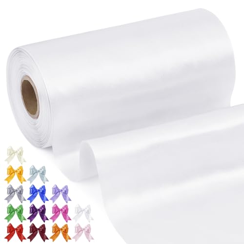 Uiopa Geschenkband Breit 20cm x 20m Satinband Weiß Schleifenband Polyester Stoffband Deko Satin Band für Geschenkverpackungen, Hochzeiten, Stuhlschärpen, DIY-Handwerk Uiopa Geschenkband Breit 20cm x 20m Satinband Weiß Schleifenband Polyester Stoffband Deko Satin Band für Geschenkverpackungen, Hochzeiten, Stuhlschärpen, DIY-Handwerk von Uiopa