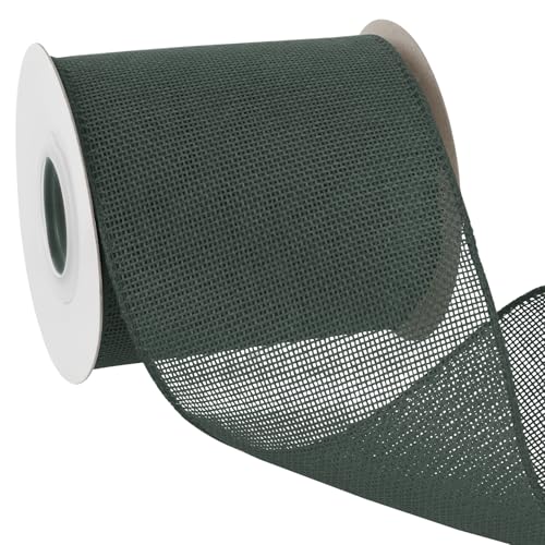Uiopa Juteband 100mm Breit, 18,2m Vintage Geschenkband Dunkelgrün mit Draht, Decoband Jute Sackleinen Ribbon Band für Kränze, Schleifenherstellung, Geschenk, Heimdekoration, DIY Kunsthandwerk Uiopa Juteband 100mm Breit, 18,2m Vintage Geschenkband Dunkelgrün mit Draht, Decoband Jute Sackleinen Ribbon Band für Kränze, Schleifenherstellung, Geschenk, Heimdekoration, DIY Kunsthandwerk von Uiopa