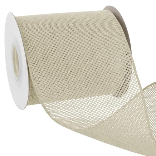Uiopa Juteband 100mm Breit, 18,2m Vintage Geschenkband Elfenbein mit Draht, Decoband Jute Sackleinen Ribbon Band für Kränze, Schleifenherstellung, Geschenk, Heimdekoration, DIY Kunsthandwerk Uiopa Juteband 100mm Breit, 18,2m Vintage Geschenkband Elfenbein mit Draht, Decoband Jute Sackleinen Ribbon Band für Kränze, Schleifenherstellung, Geschenk, Heimdekoration, DIY Kunsthandwerk von Uiopa