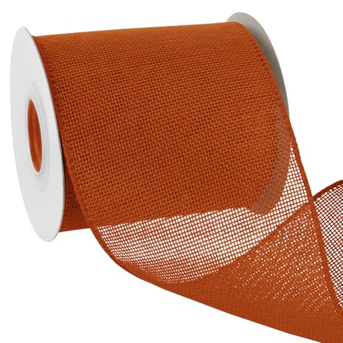 Uiopa Juteband 100mm Breit, 18,2m Vintage Geschenkband Orange mit Draht, Decoband Jute Sackleinen Ribbon Band für Kränze, Schleifenherstellung, Geschenk, Heimdekoration, DIY Kunsthandwerk Uiopa Juteband 100mm Breit, 18,2m Vintage Geschenkband Orange mit Draht, Decoband Jute Sackleinen Ribbon Band für Kränze, Schleifenherstellung, Geschenk, Heimdekoration, DIY Kunsthandwerk von Uiopa