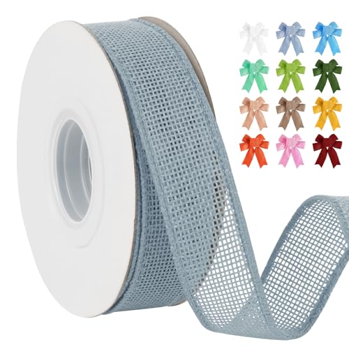 Uiopa Juteband 25mm Breit, 18,2m Vintage Geschenkband Aquablau mit Draht, Decoband Jute Sackleinen Ribbon Band für Kränze, Schleifenherstellung, Geschenk, Heimdekoration, DIY Kunsthandwerk Uiopa Juteband 25mm Breit, 18,2m Vintage Geschenkband Aquablau mit Draht, Decoband Jute Sackleinen Ribbon Band für Kränze, Schleifenherstellung, Geschenk, Heimdekoration, DIY Kunsthandwerk von Uiopa