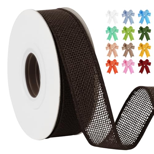 Uiopa Juteband 25mm Breit, 18,2m Vintage Geschenkband Braun mit Draht, Decoband Jute Sackleinen Ribbon Band für Kränze, Schleifenherstellung, Geschenk, Heimdekoration, DIY Kunsthandwerk Uiopa Juteband 25mm Breit, 18,2m Vintage Geschenkband Braun mit Draht, Decoband Jute Sackleinen Ribbon Band für Kränze, Schleifenherstellung, Geschenk, Heimdekoration, DIY Kunsthandwerk von Uiopa