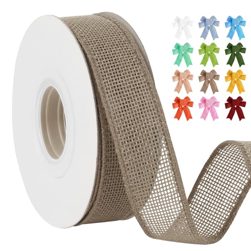 Uiopa Juteband 25mm Breit, 18,2m Vintage Geschenkband Natürlich mit Draht, Decoband Jute Sackleinen Ribbon Band für Kränze, Schleifenherstellung, Geschenk, Heimdekoration, DIY Kunsthandwerk Uiopa Juteband 25mm Breit, 18,2m Vintage Geschenkband Natürlich mit Draht, Decoband Jute Sackleinen Ribbon Band für Kränze, Schleifenherstellung, Geschenk, Heimdekoration, DIY Kunsthandwerk von Uiopa