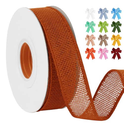 Uiopa Juteband 25mm Breit, 18,2m Vintage Geschenkband Orange mit Draht, Decoband Jute Sackleinen Ribbon Band für Kränze, Schleifenherstellung, Geschenk, Heimdekoration, DIY Kunsthandwerk Uiopa Juteband 25mm Breit, 18,2m Vintage Geschenkband Orange mit Draht, Decoband Jute Sackleinen Ribbon Band für Kränze, Schleifenherstellung, Geschenk, Heimdekoration, DIY Kunsthandwerk von Uiopa