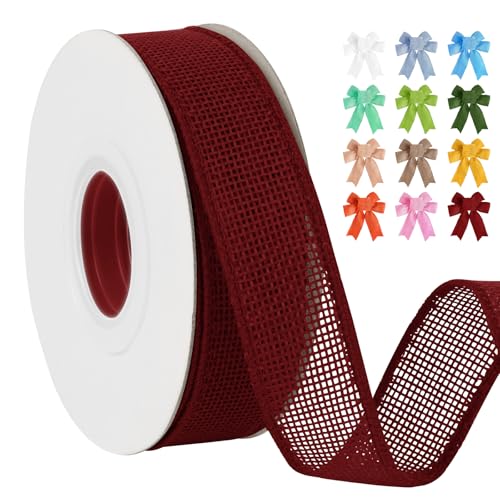Uiopa Juteband 25mm Breit, 18,2m Vintage Geschenkband Rostrot mit Draht, Decoband Jute Sackleinen Ribbon Band für Kränze, Schleifenherstellung, Geschenk, Heimdekoration, DIY Kunsthandwerk Uiopa Juteband 25mm Breit, 18,2m Vintage Geschenkband Rostrot mit Draht, Decoband Jute Sackleinen Ribbon Band für Kränze, Schleifenherstellung, Geschenk, Heimdekoration, DIY Kunsthandwerk von Uiopa