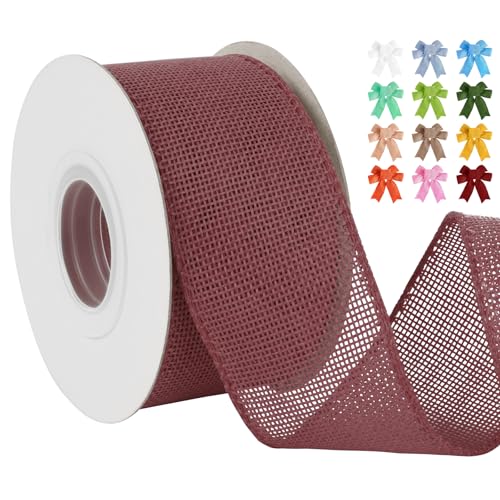 Uiopa Juteband 50mm Breit, 18,2m Vintage Geschenkband Dunkelrosa mit Draht, Decoband Jute Sackleinen Ribbon Band für Kränze, Schleifenherstellung, Geschenk, Heimdekoration, DIY Kunsthandwerk Uiopa Juteband 50mm Breit, 18,2m Vintage Geschenkband Dunkelrosa mit Draht, Decoband Jute Sackleinen Ribbon Band für Kränze, Schleifenherstellung, Geschenk, Heimdekoration, DIY Kunsthandwerk von Uiopa