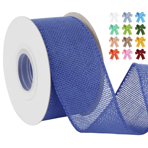 Uiopa Juteband 50mm Breit, 18,2m Vintage Geschenkband Königsblau mit Draht, Decoband Jute Sackleinen Ribbon Band für Kränze, Schleifenherstellung, Geschenk, Heimdekoration, DIY Kunsthandwerk Uiopa Juteband 50mm Breit, 18,2m Vintage Geschenkband Königsblau mit Draht, Decoband Jute Sackleinen Ribbon Band für Kränze, Schleifenherstellung, Geschenk, Heimdekoration, DIY Kunsthandwerk von Uiopa