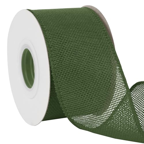 Uiopa Juteband 63mm Breit, 18,2m Vintage Geschenkband Grün mit Draht, Decoband Jute Sackleinen Ribbon Band für Kränze, Schleifenherstellung, Geschenk, Heimdekoration, DIY Kunsthandwerk Uiopa Juteband 63mm Breit, 18,2m Vintage Geschenkband Grün mit Draht, Decoband Jute Sackleinen Ribbon Band für Kränze, Schleifenherstellung, Geschenk, Heimdekoration, DIY Kunsthandwerk von Uiopa