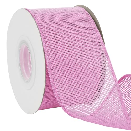 Uiopa Juteband 63mm Breit, 18,2m Vintage Geschenkband Hellrosa mit Draht, Decoband Jute Sackleinen Ribbon Band für Kränze, Schleifenherstellung, Geschenk, Heimdekoration, DIY Kunsthandwerk Uiopa Juteband 63mm Breit, 18,2m Vintage Geschenkband Hellrosa mit Draht, Decoband Jute Sackleinen Ribbon Band für Kränze, Schleifenherstellung, Geschenk, Heimdekoration, DIY Kunsthandwerk von Uiopa