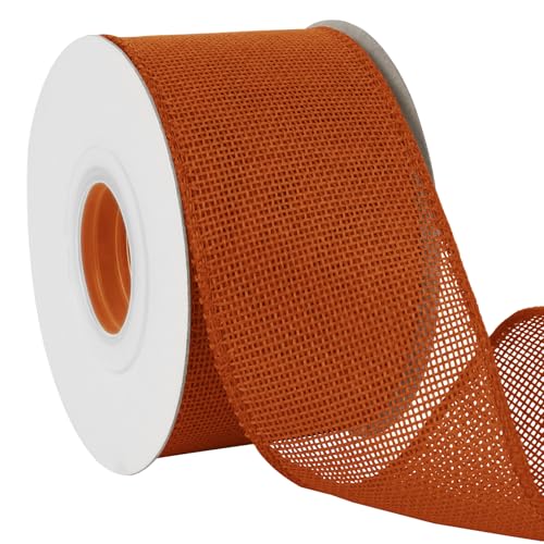 Uiopa Juteband 63mm Breit, 18,2m Vintage Geschenkband Orange mit Draht, Decoband Jute Sackleinen Ribbon Band für Kränze, Schleifenherstellung, Geschenk, Heimdekoration, DIY Kunsthandwerk Uiopa Juteband 63mm Breit, 18,2m Vintage Geschenkband Orange mit Draht, Decoband Jute Sackleinen Ribbon Band für Kränze, Schleifenherstellung, Geschenk, Heimdekoration, DIY Kunsthandwerk von Uiopa