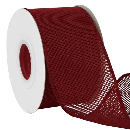 Uiopa Juteband 63mm Breit, 18,2m Vintage Geschenkband Rostrot mit Draht, Decoband Jute Sackleinen Ribbon Band für Kränze, Schleifenherstellung, Geschenk, Heimdekoration, DIY Kunsthandwerk Uiopa Juteband 63mm Breit, 18,2m Vintage Geschenkband Rostrot mit Draht, Decoband Jute Sackleinen Ribbon Band für Kränze, Schleifenherstellung, Geschenk, Heimdekoration, DIY Kunsthandwerk von Uiopa