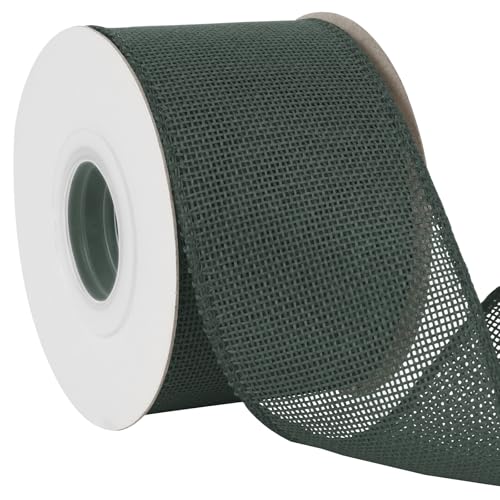 Uiopa Juteband 75mm Breit, 18,2m Vintage Geschenkband Dunkelgrün mit Draht, Decoband Jute Sackleinen Ribbon Band für Kränze, Schleifenherstellung, Geschenk, Heimdekoration, DIY Kunsthandwerk Uiopa Juteband 75mm Breit, 18,2m Vintage Geschenkband Dunkelgrün mit Draht, Decoband Jute Sackleinen Ribbon Band für Kränze, Schleifenherstellung, Geschenk, Heimdekoration, DIY Kunsthandwerk von Uiopa