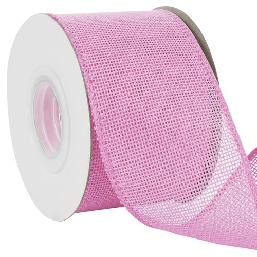 Uiopa Juteband 75mm Breit, 18,2m Vintage Geschenkband Hellrosa mit Draht, Decoband Jute Sackleinen Ribbon Band für Kränze, Schleifenherstellung, Geschenk, Heimdekoration, DIY Kunsthandwerk Uiopa Juteband 75mm Breit, 18,2m Vintage Geschenkband Hellrosa mit Draht, Decoband Jute Sackleinen Ribbon Band für Kränze, Schleifenherstellung, Geschenk, Heimdekoration, DIY Kunsthandwerk von Uiopa
